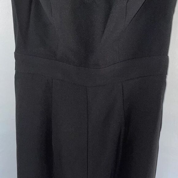 Anthropologie Foxiedox Cut Out Contrast Bow Halter Harlow Tuxedo Jumpsuit L NWT - Picture 5 of 16